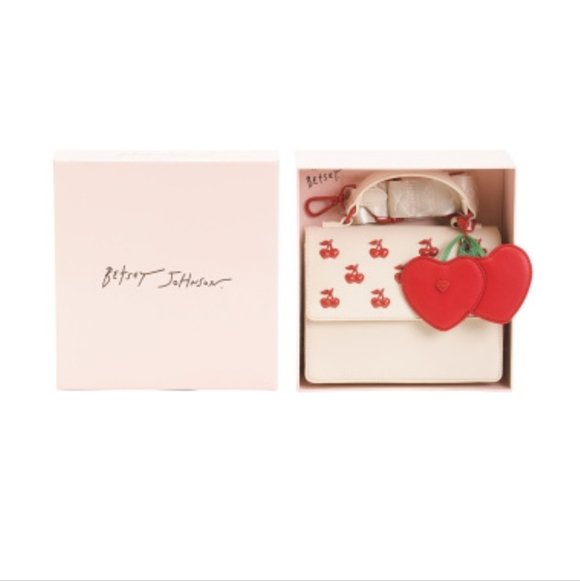 Betsey Johnson Cherry Crossbody & Cherry Bag Charm - Picture 4 of 7